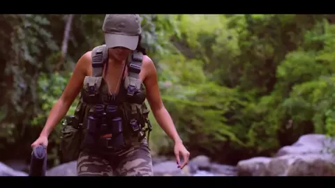 Army Girl Nude in the Jungle (spying)