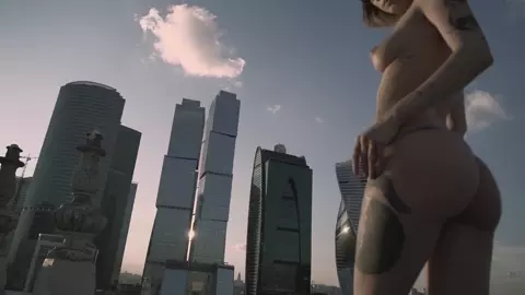 Nude Model and Moscow CITY