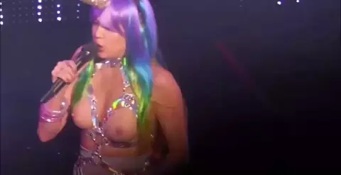 Miley Cyrus nude - Topless BDSM on Stage