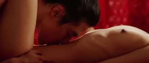 Lascivious oriental MILF Ji-hyo Song in hot sex scene from Korean movie Frozen Flowers