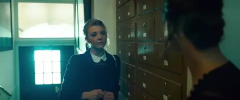 Hot British brunette Emily Ratajkowski and blonde Natalie Dormer in Darkness (2018)