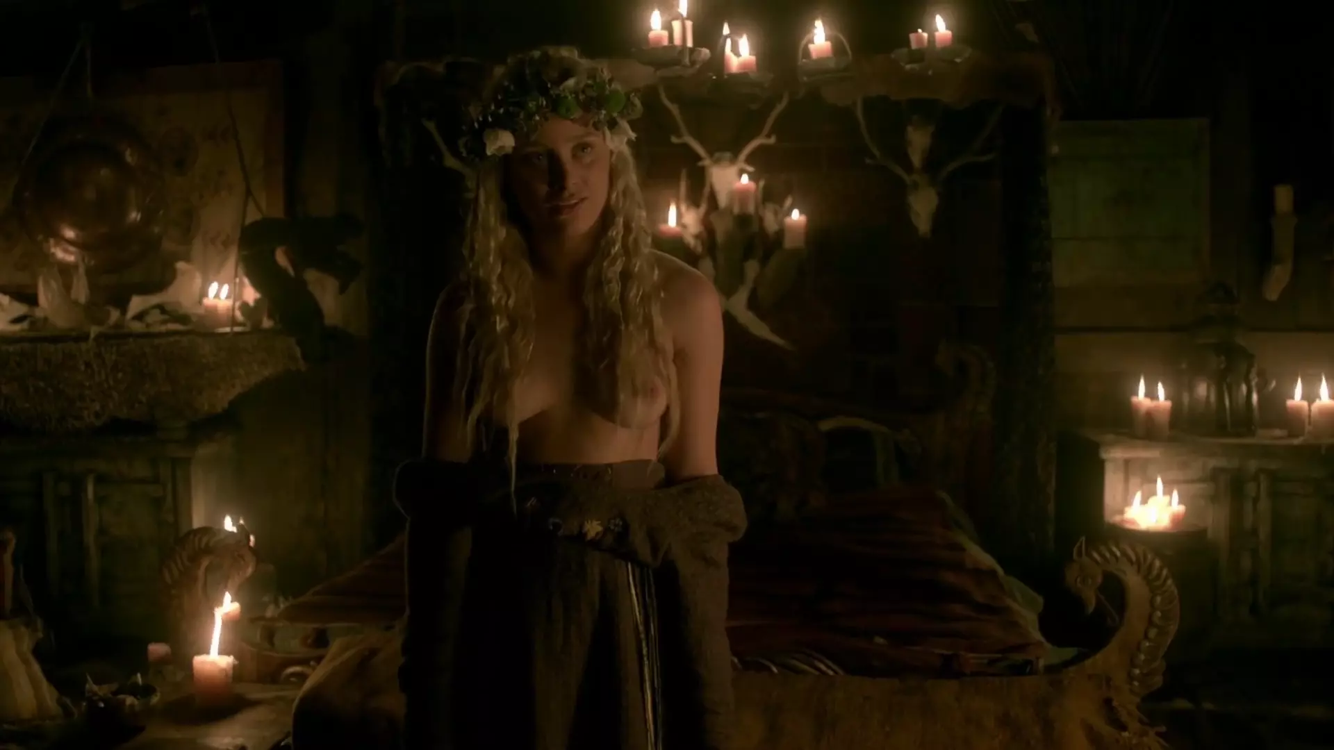 Maude Hirst And Other Babes Fool Around In The Nude In Atmospheric Tv Series Vikings Naked Scene